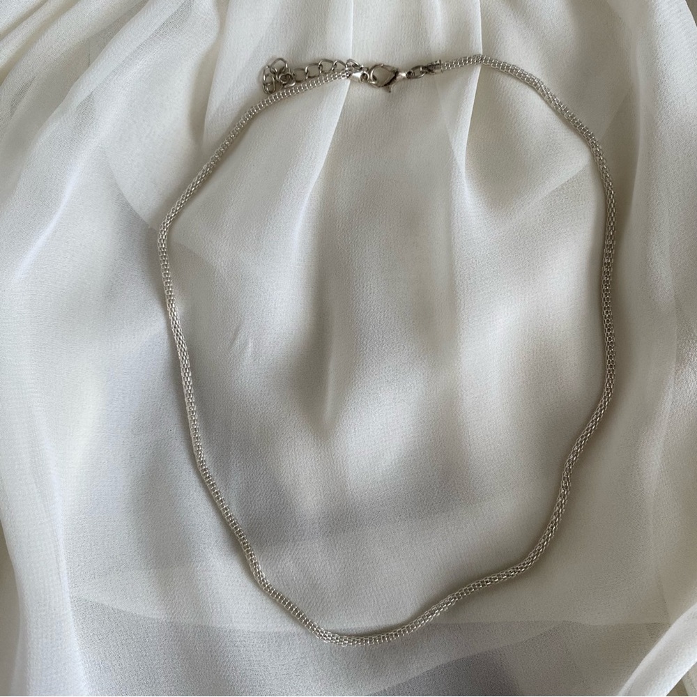 VTG Silver Adjustable Rope Chain Necklace - Picture 1 of 5